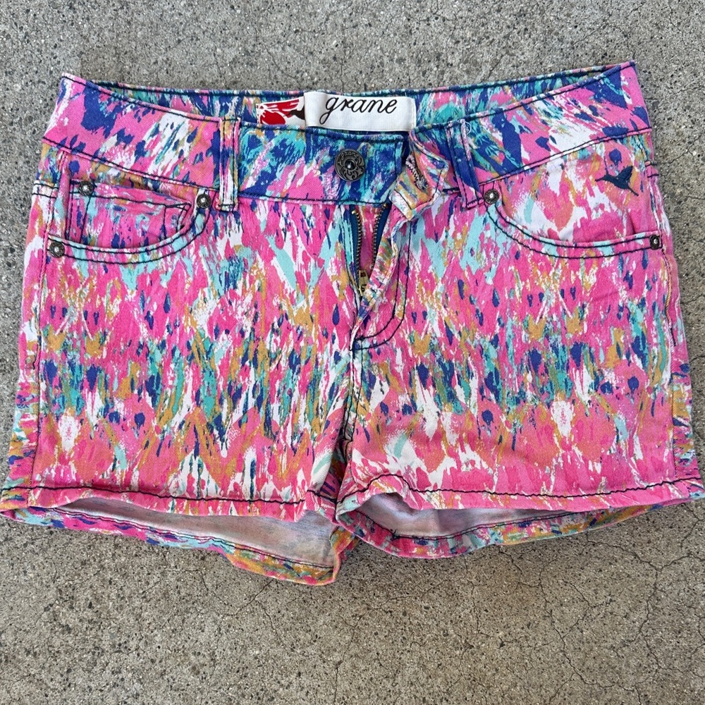 Grane Juniors Vibrant Multicolor Jean Shorts